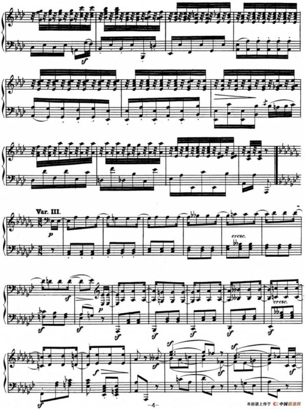 贝多芬钢琴奏鸣曲12 葬礼进行曲 降A大调 Op.26 A-flat major