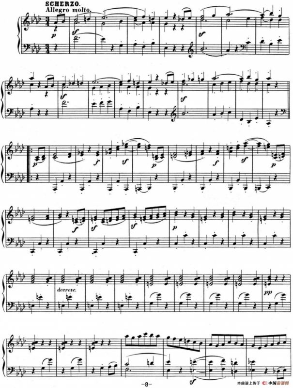 贝多芬钢琴奏鸣曲12 葬礼进行曲 降A大调 Op.26 A-flat major