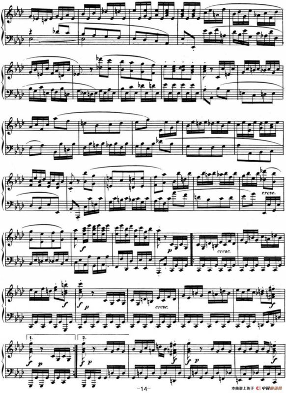 贝多芬钢琴奏鸣曲12 葬礼进行曲 降A大调 Op.26 A-flat major