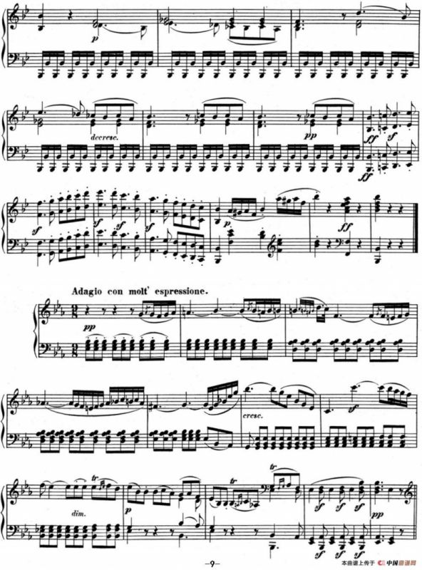 贝多芬钢琴奏鸣曲11 降B大调 Op.22 B-flat major