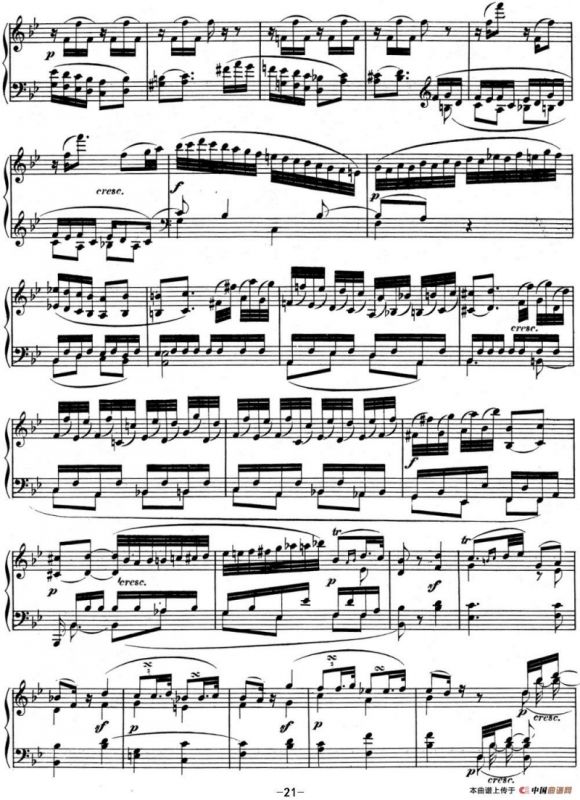 贝多芬钢琴奏鸣曲11 降B大调 Op.22 B-flat major