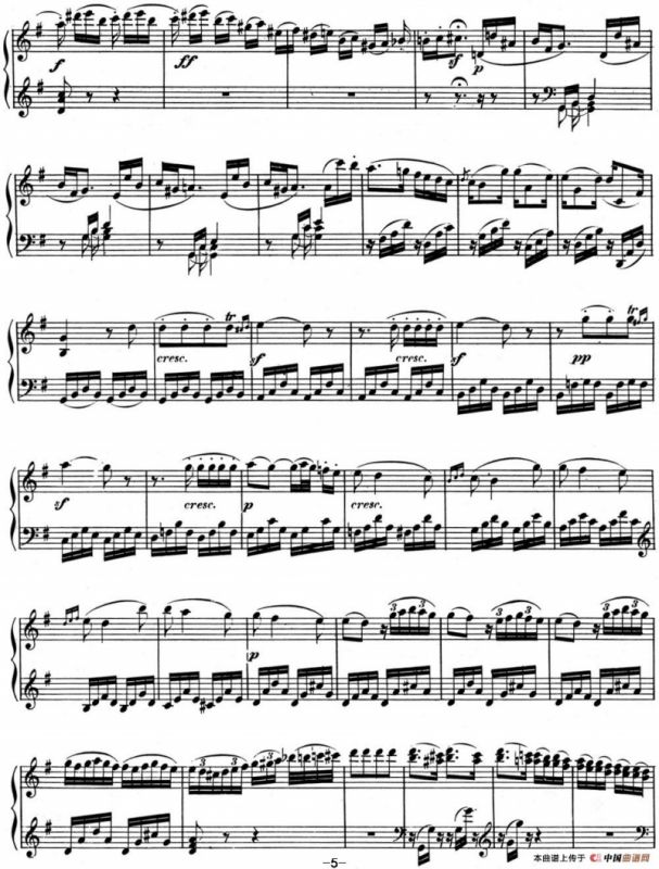 贝多芬钢琴奏鸣曲10 G大调 Op.14 No.2 G major