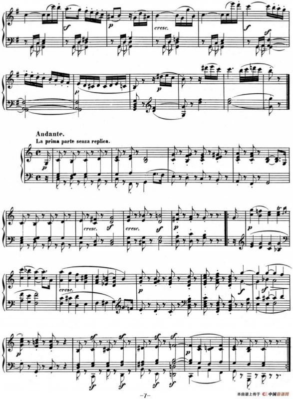 贝多芬钢琴奏鸣曲10 G大调 Op.14 No.2 G major