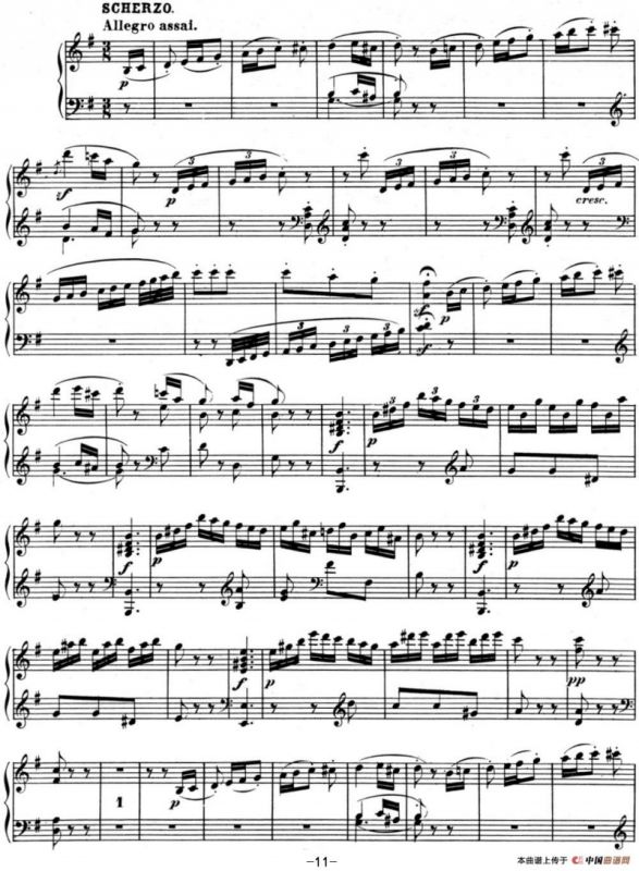 贝多芬钢琴奏鸣曲10 G大调 Op.14 No.2 G major