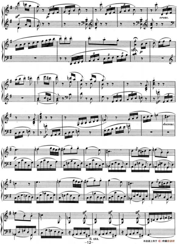 贝多芬钢琴奏鸣曲10 G大调 Op.14 No.2 G major