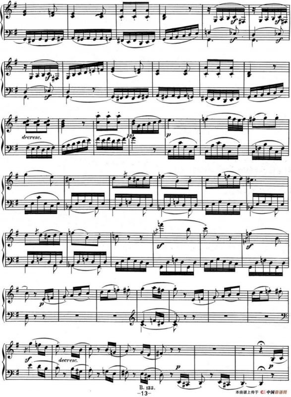 贝多芬钢琴奏鸣曲10 G大调 Op.14 No.2 G major