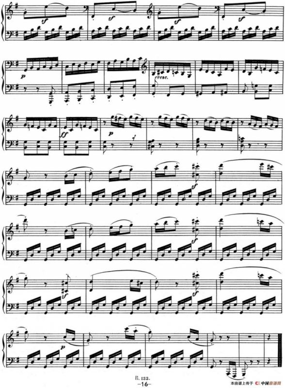 贝多芬钢琴奏鸣曲10 G大调 Op.14 No.2 G major