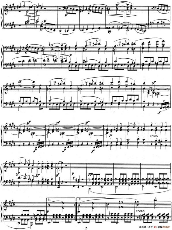 贝多芬钢琴奏鸣曲09 E大调 Op.14 No.1 E major