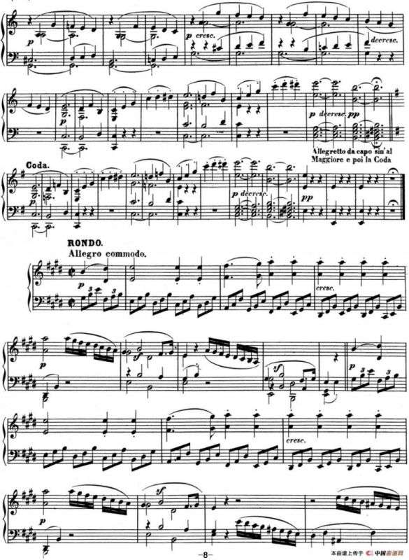 贝多芬钢琴奏鸣曲09 E大调 Op.14 No.1 E major