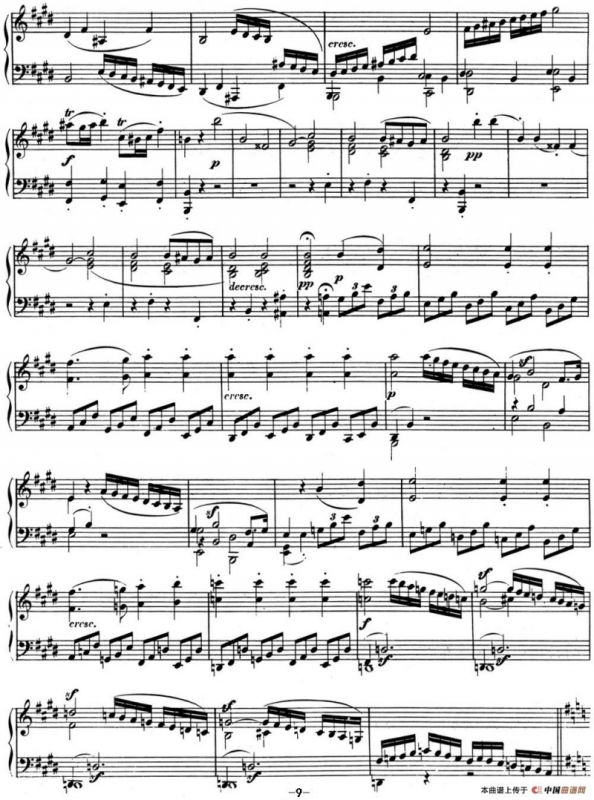 贝多芬钢琴奏鸣曲09 E大调 Op.14 No.1 E major