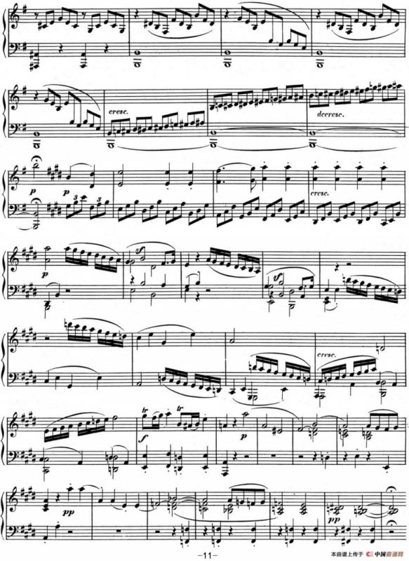 贝多芬钢琴奏鸣曲09 E大调 Op.14 No.1 E major