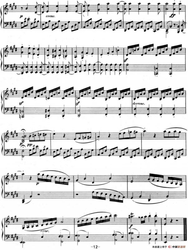 贝多芬钢琴奏鸣曲09 E大调 Op.14 No.1 E major