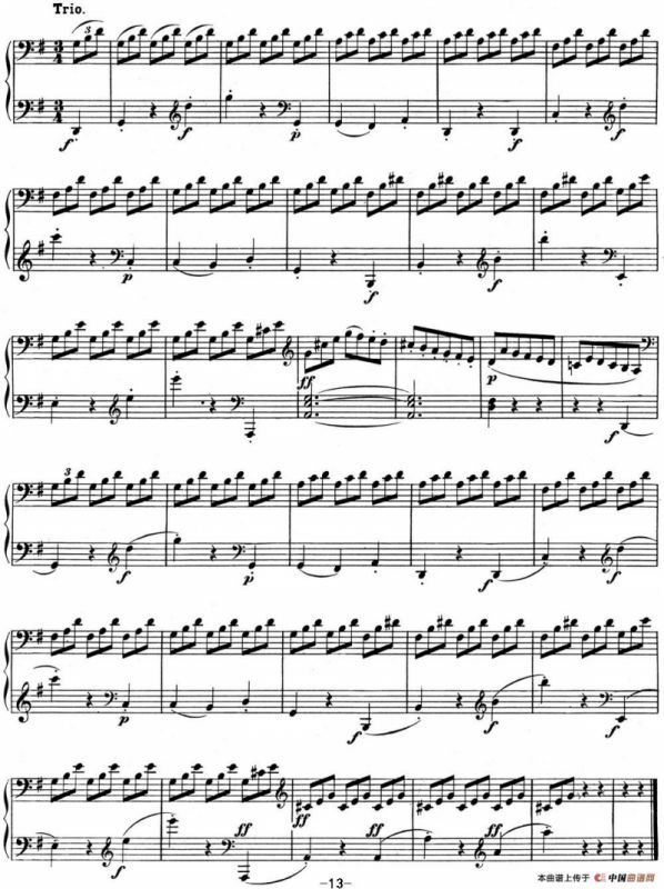 贝多芬钢琴奏鸣曲07 D大调 Op.10 No.3 D major