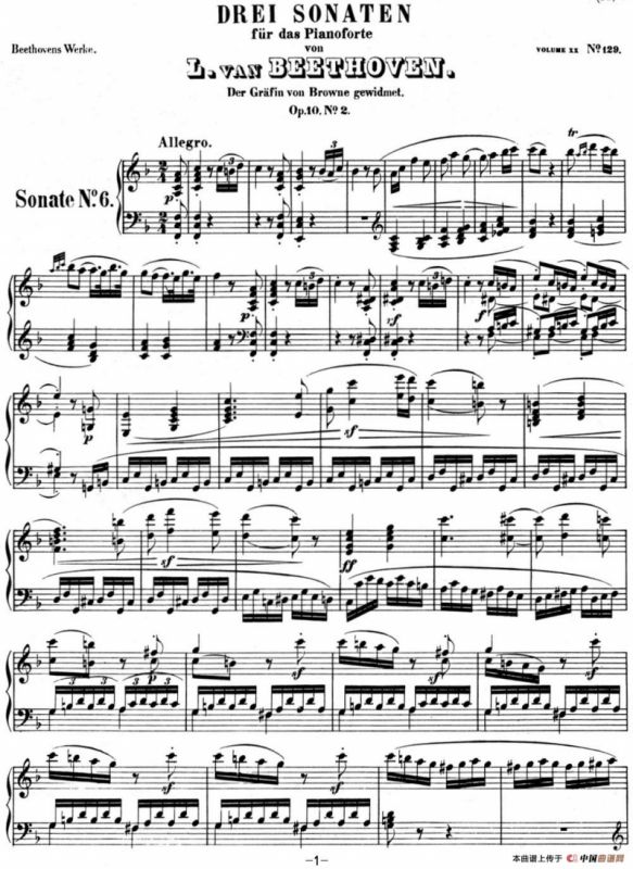 贝多芬钢琴奏鸣曲06 F大调 Op.10 No.2 F major