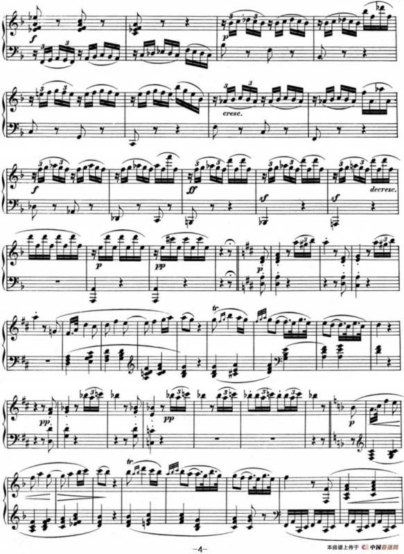 贝多芬钢琴奏鸣曲06 F大调 Op.10 No.2 F major