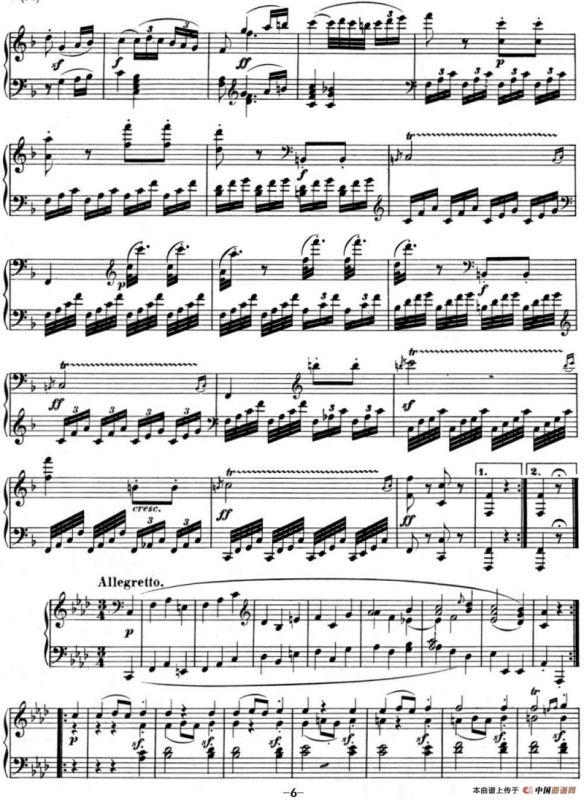 贝多芬钢琴奏鸣曲06 F大调 Op.10 No.2 F major