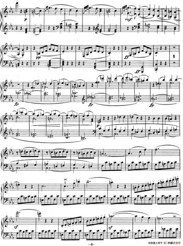 贝多芬钢琴奏鸣曲05 c小调 Op.10 No.1 C minor