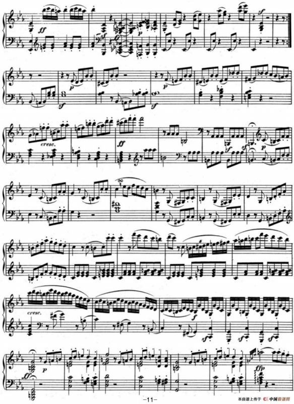 贝多芬钢琴奏鸣曲05 c小调 Op.10 No.1 C minor