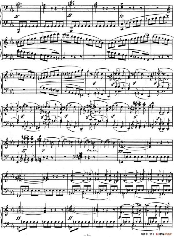 贝多芬钢琴奏鸣曲04 大调奏鸣曲 降E大调 Op.7 E-flat major