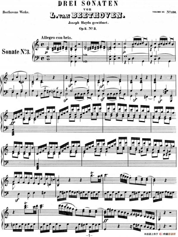 贝多芬钢琴奏鸣曲03 C大调 Op.2 No.3 C major