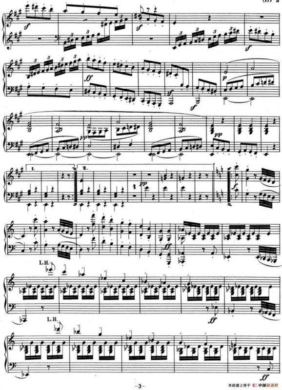 贝多芬钢琴奏鸣曲02 A大调 Op.2 No.2 A major