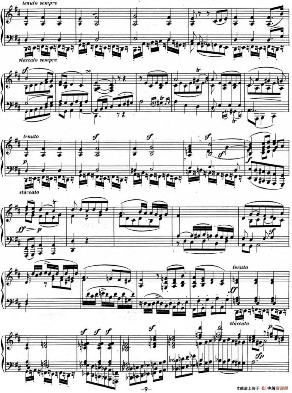 贝多芬钢琴奏鸣曲02 A大调 Op.2 No.2 A major