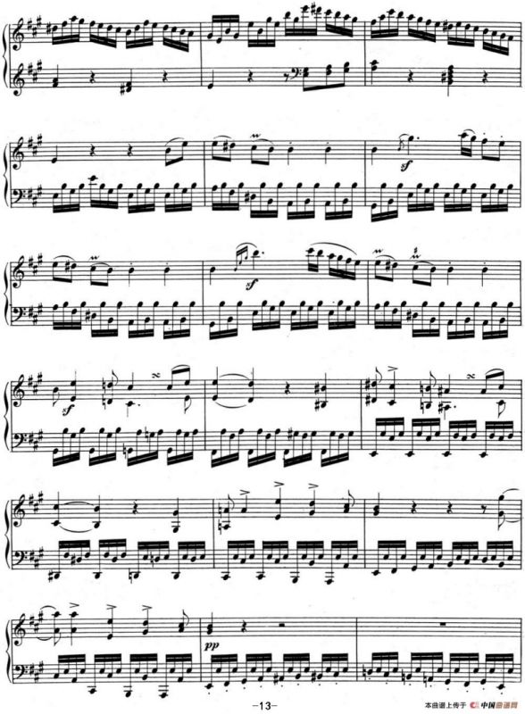 贝多芬钢琴奏鸣曲02 A大调 Op.2 No.2 A major