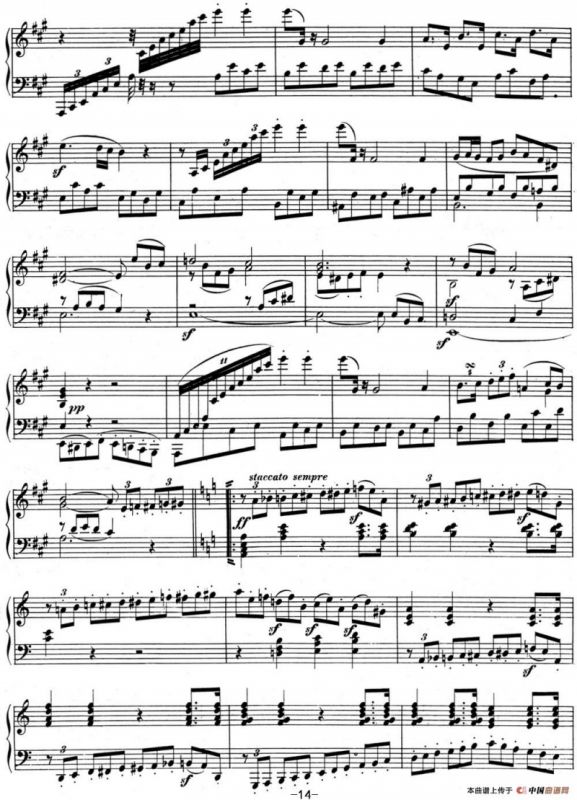 贝多芬钢琴奏鸣曲02 A大调 Op.2 No.2 A major