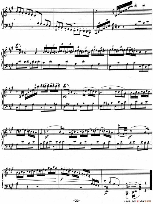 贝多芬钢琴奏鸣曲02 A大调 Op.2 No.2 A major