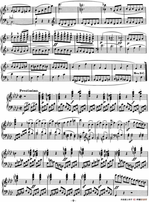 贝多芬钢琴奏鸣曲01 f小调 Op.2 No.1 F minor