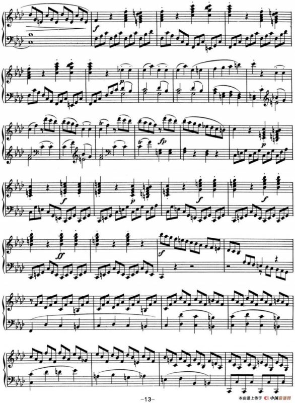 贝多芬钢琴奏鸣曲01 f小调 Op.2 No.1 F minor