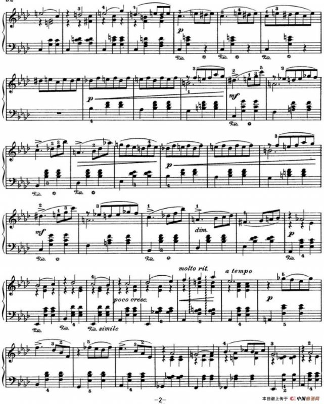 柴可夫斯基 四季 12月 圣诞节 降A大调 Christmas A flat major