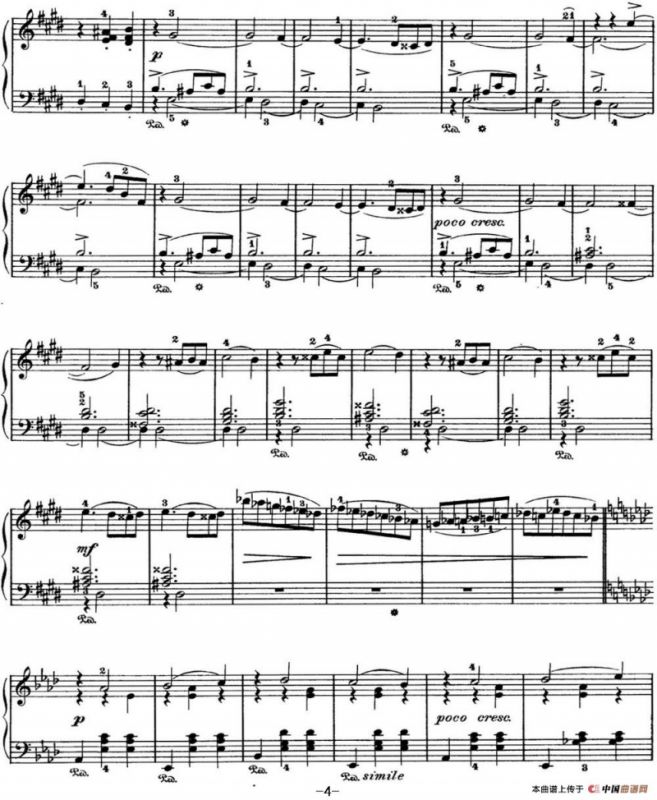 柴可夫斯基 四季 12月 圣诞节 降A大调 Christmas A flat major