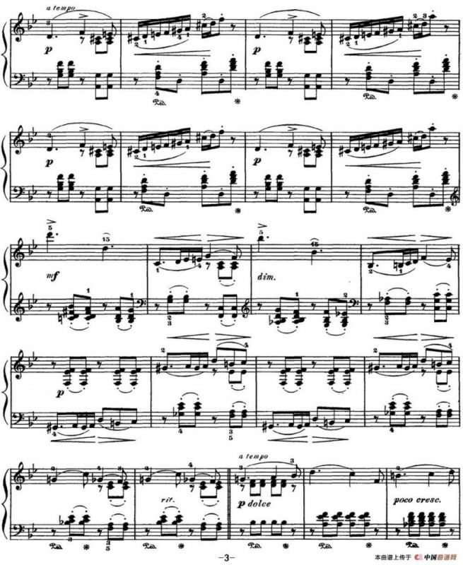 柴可夫斯基 四季 4月 松雪草 降B大调 Snowdrop B flat major