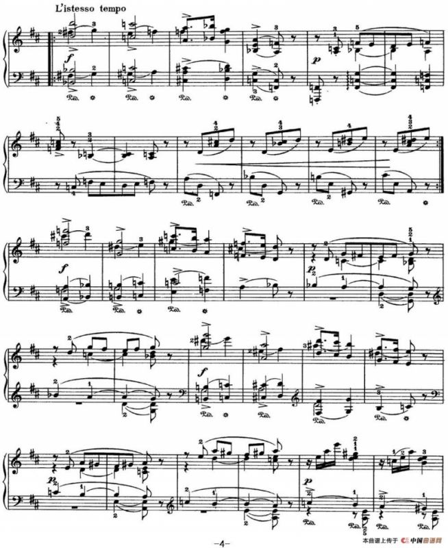 柴可夫斯基 四季 2月 狂欢节 D大调 Carnival D major