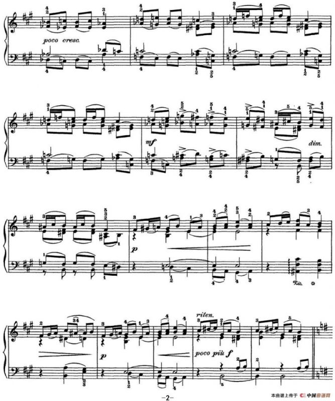 柴可夫斯基 四季 1月 壁炉边 A大调 At the Fireside A major