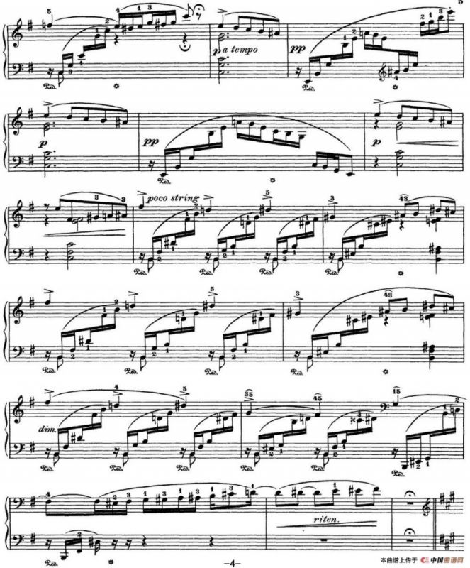 柴可夫斯基 四季 1月 壁炉边 A大调 At the Fireside A major