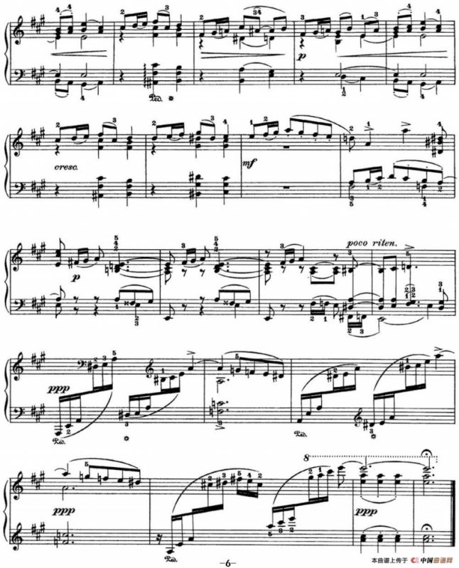 柴可夫斯基 四季 1月 壁炉边 A大调 At the Fireside A major