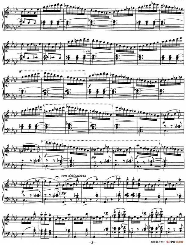 舒伯特降f小调即兴曲D.935，Op.142（NO.4）