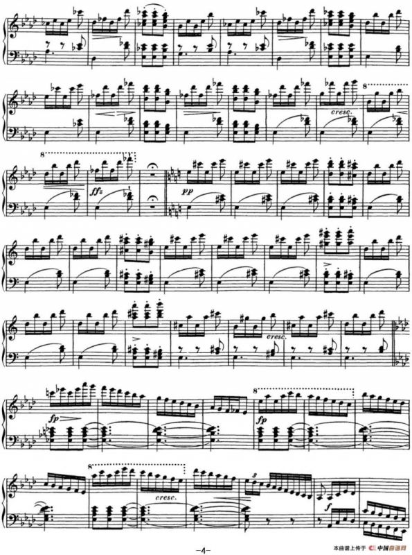 舒伯特降f小调即兴曲D.935，Op.142（NO.4）