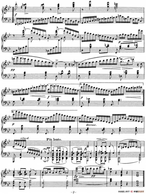 舒伯特降B大调即兴曲D.935，Op.142（NO.3）