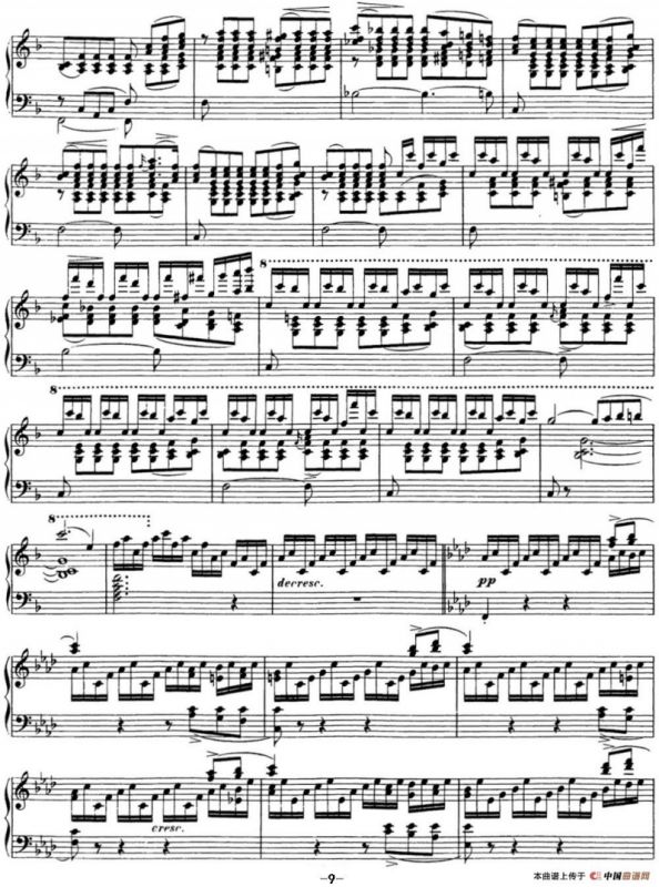 舒伯特f小调即兴曲D.935，Op.142（NO.1）