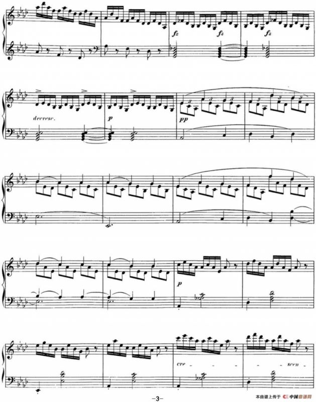 舒伯特降E大调即兴曲D.899，Op.90（NO.4）