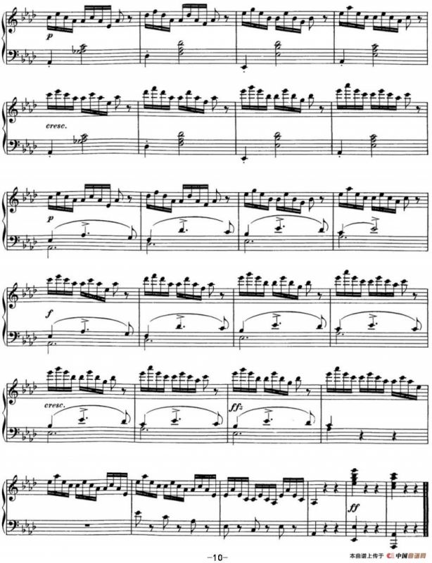 舒伯特降E大调即兴曲D.899，Op.90（NO.4）