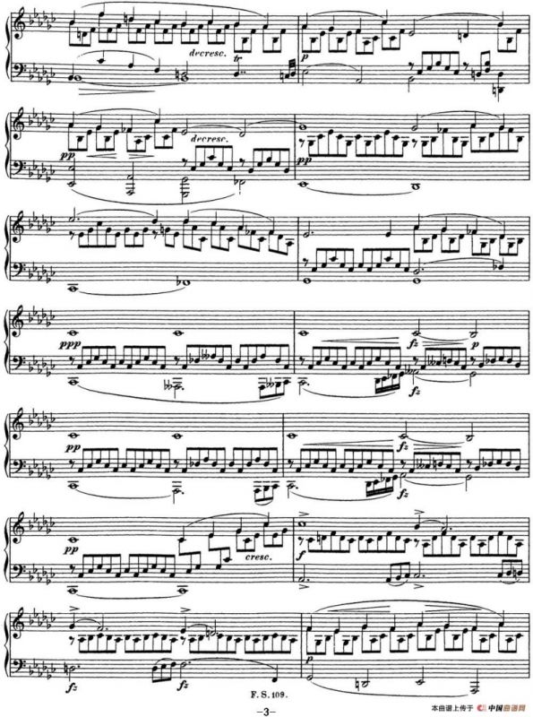 舒伯特降G大调即兴曲D.899，Op.90（NO.3）