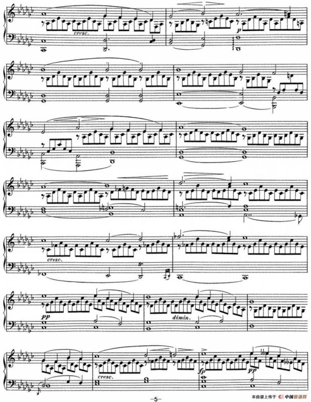 舒伯特降G大调即兴曲D.899，Op.90（NO.3）