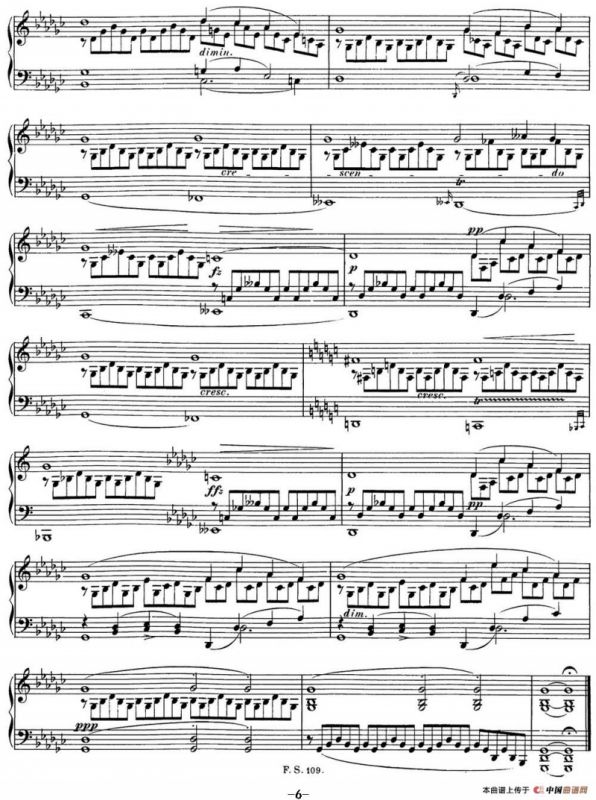 舒伯特降G大调即兴曲D.899，Op.90（NO.3）