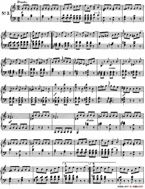 门德尔松无词歌Op.102（NO.3）