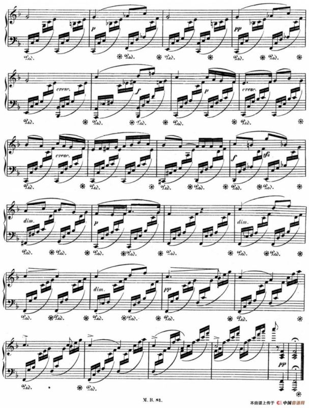 门德尔松无词歌Op.85（NO.1）