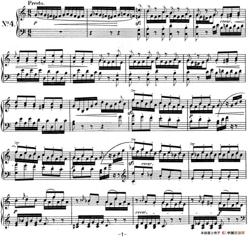 门德尔松无词歌Op.67（NO.4）